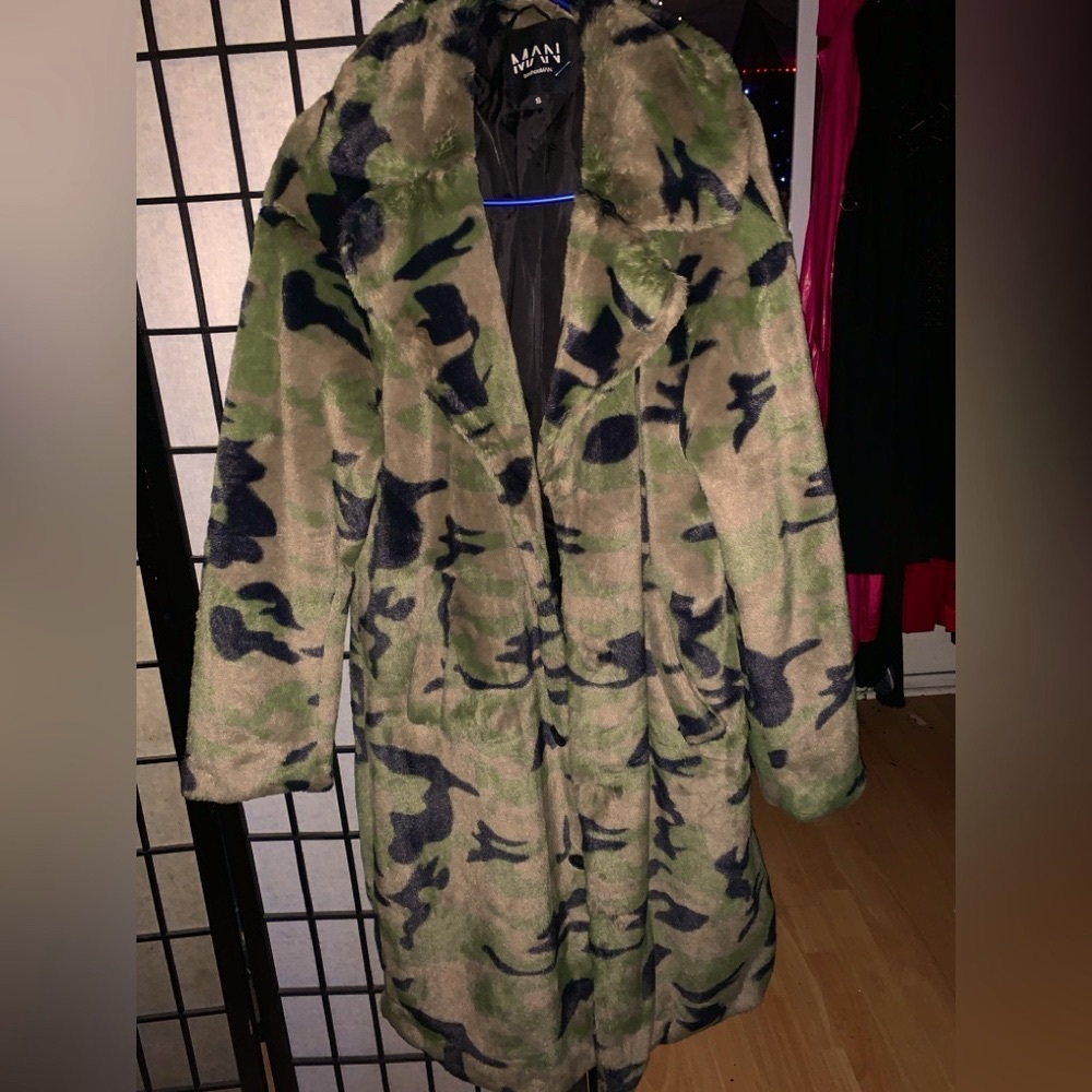 Drake camouflage hunting fleece fur trench
